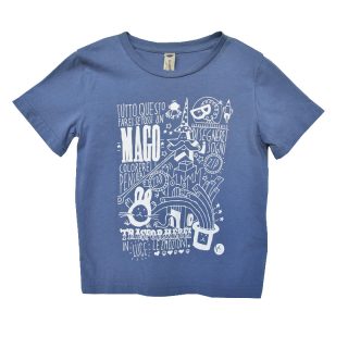 t-shirt bimbo con stampa serigrafica frase mago