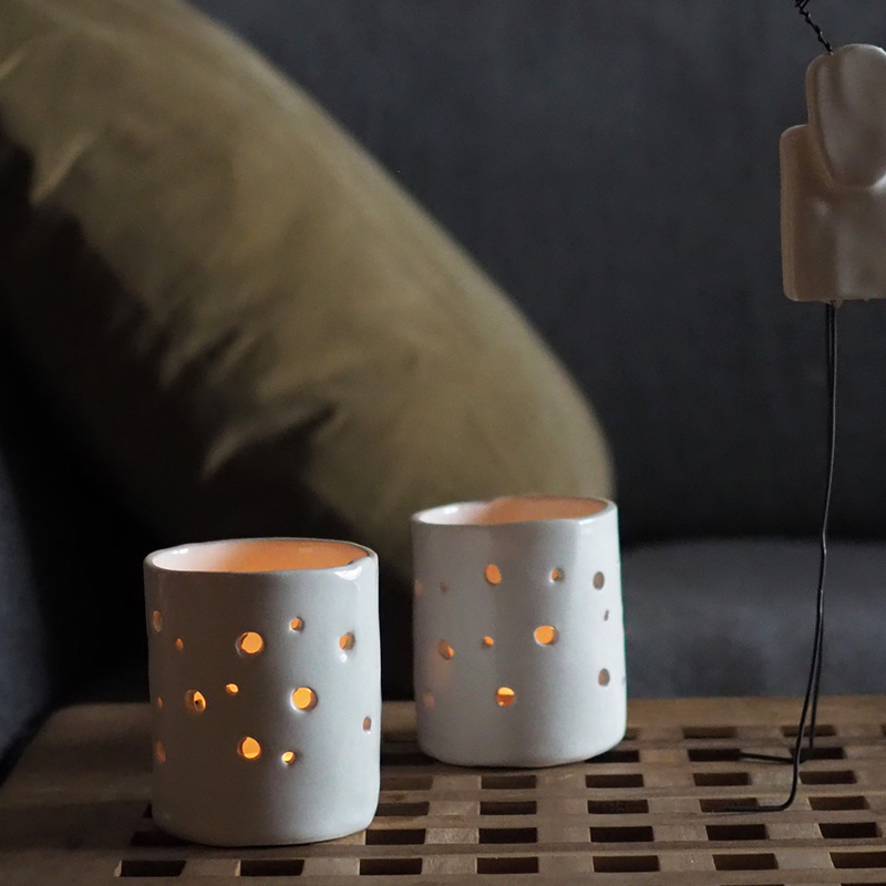 Porta candela ceramica – K-Lab – Storie di incontri
